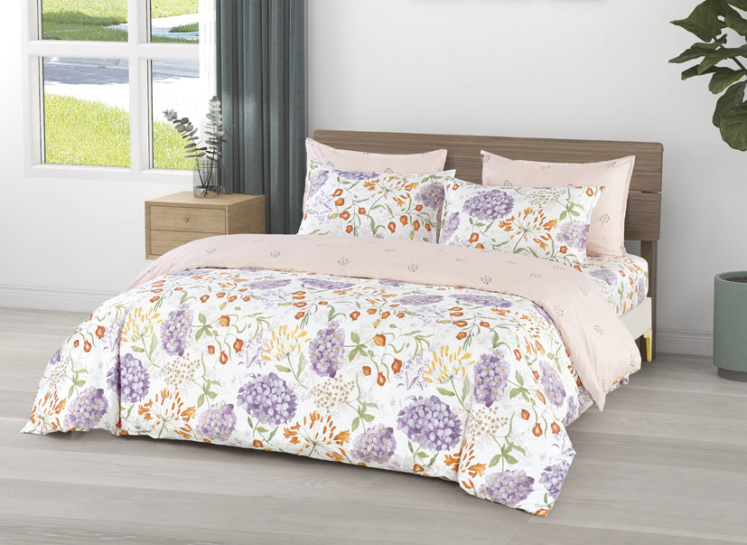 Epinova Silkysoft Printed 980TC EVP9207 Bedsheet | Fitted Sheet Set | Bedset