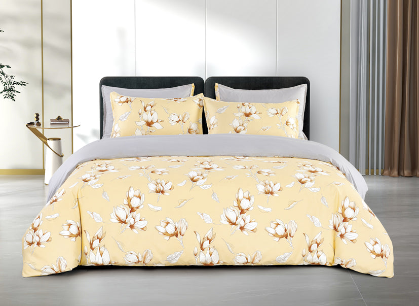 Epinova Silkysoft Printed 980TC EVP9208 Bedsheet | Fitted Sheet Set | Bedset