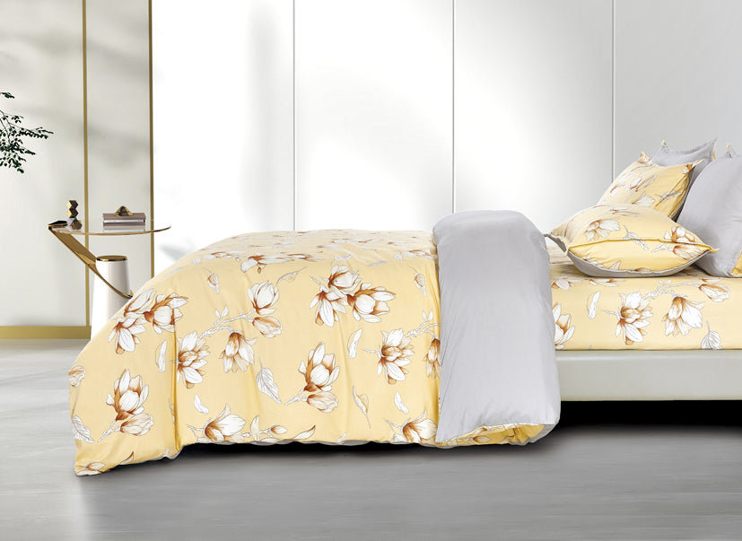 Epinova Silkysoft Printed 980TC EVP9208 Bedsheet | Fitted Sheet Set | Bedset