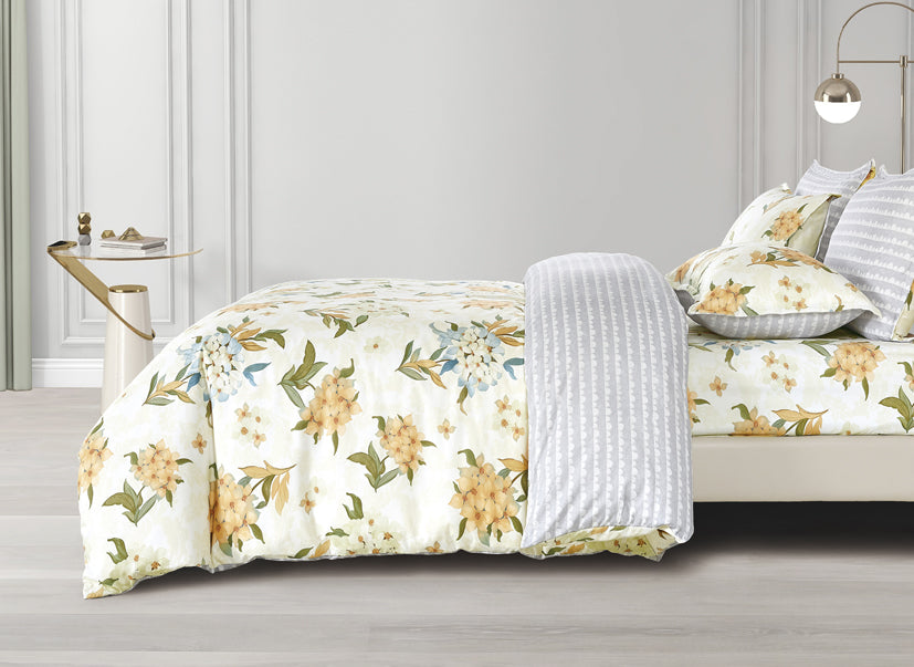 Epinova Silkysoft Printed 980TC EVP9209 Bedsheet | Fitted Sheet Set | Bedset