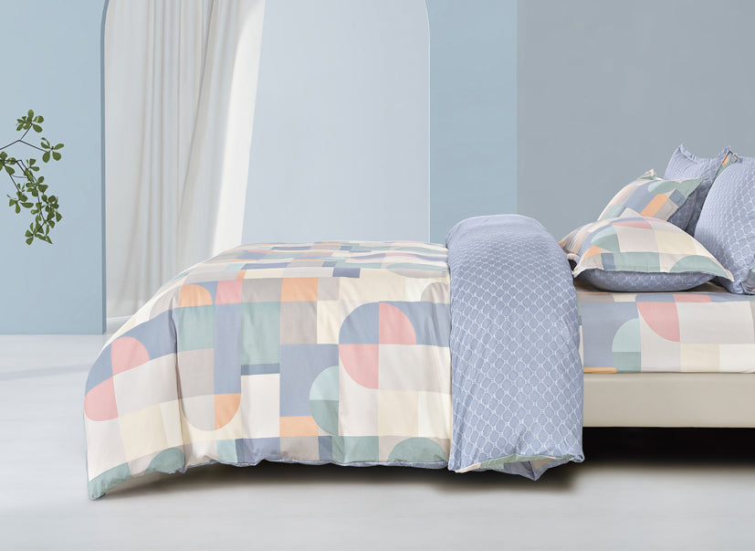 Epinova Silkysoft Printed 980TC EVP9210 Bedsheet | Fitted Sheet Set | Bedset