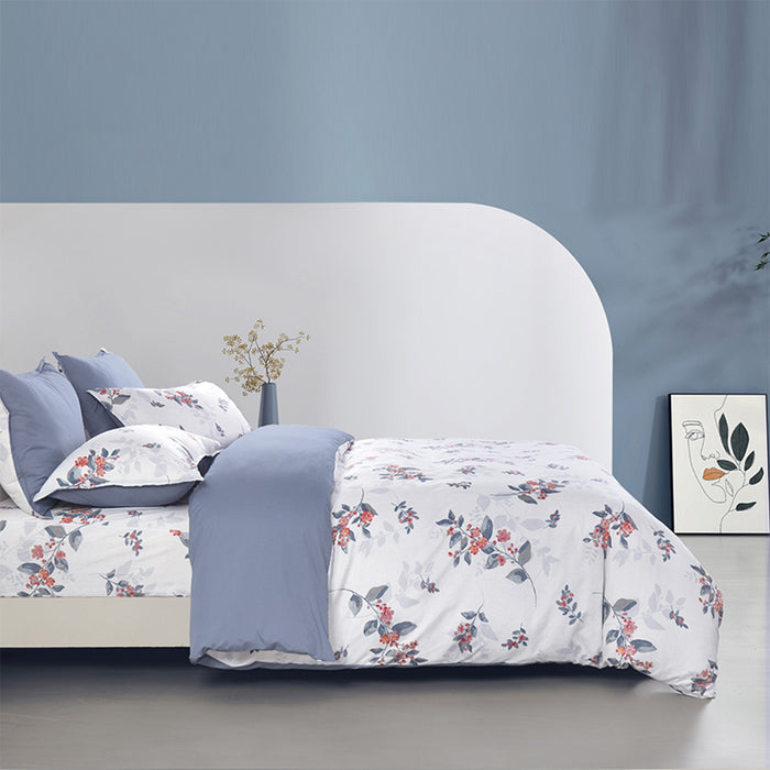 Epinova Silkysoft Printed 980TC EVP9218 Bedsheet | Fitted Sheet Set | Bedset