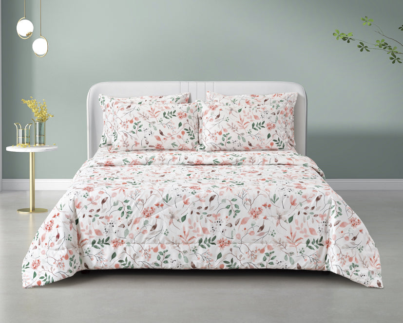 Epinova Silkysoft Printed 980TC EVP9224 Bedsheet | Fitted Sheet Set | Bedset