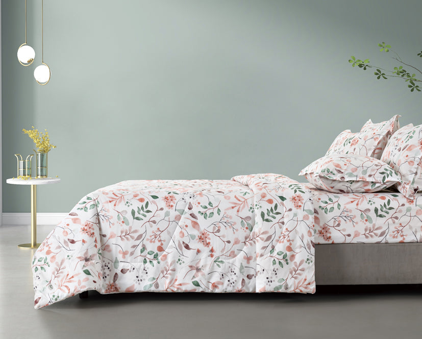 Epinova Silkysoft Printed 980TC EVP9224 Bedsheet | Fitted Sheet Set | Bedset