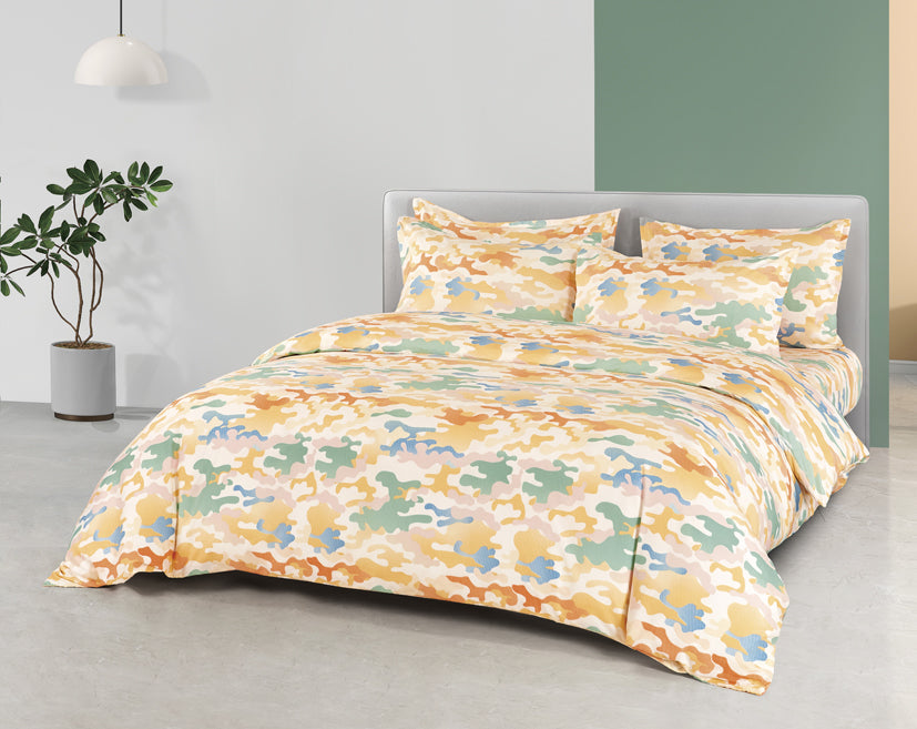 Epinova Silkysoft Printed 980TC EVP9229 Bedsheet | Fitted Sheet Set | Bedset