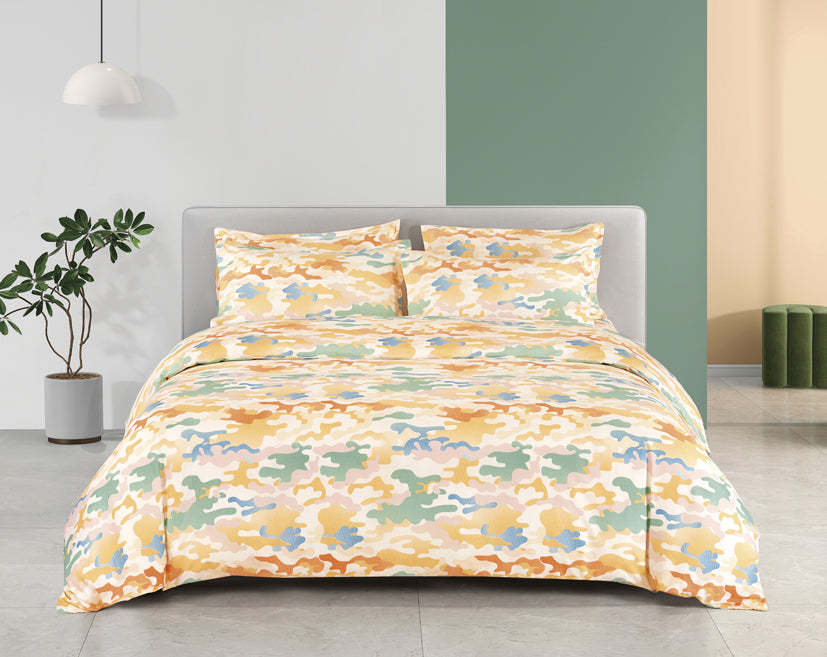 Epinova Silkysoft Printed 980TC EVP9229 Bedsheet | Fitted Sheet Set | Bedset