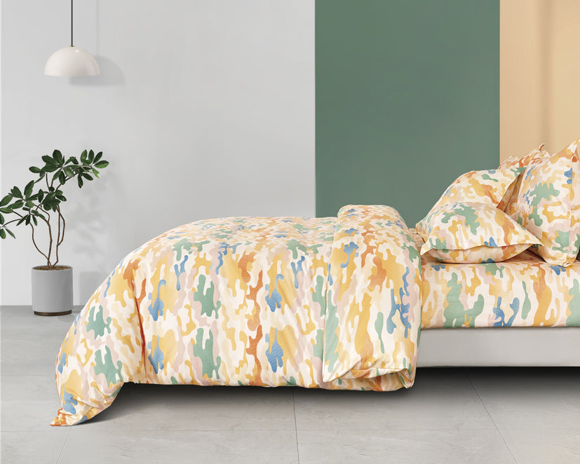 Epinova Silkysoft Printed 980TC EVP9229 Bedsheet | Fitted Sheet Set | Bedset