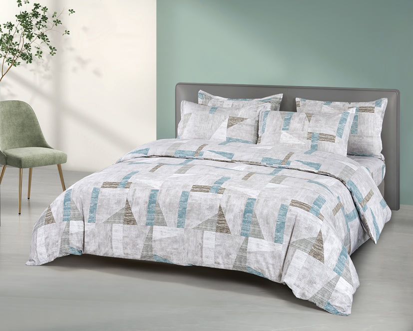 Epinova Silkysoft Printed 980TC EVP9230 Bedsheet | Fitted Sheet Set | Bedset