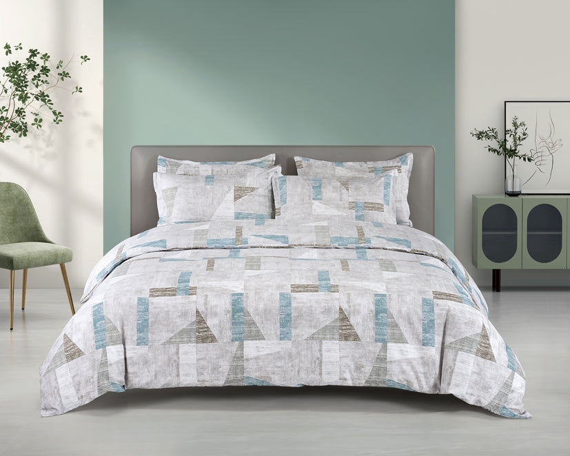 Epinova Silkysoft Printed 980TC EVP9230 Bedsheet | Fitted Sheet Set | Bedset