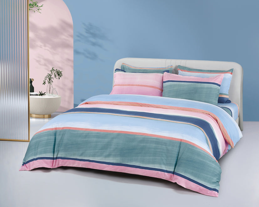 Epinova Silkysoft Printed 980TC EVP9231 Bedsheet | Fitted Sheet Set | Bedset