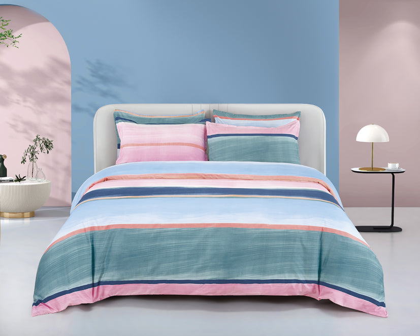Epinova Silkysoft Printed 980TC EVP9231 Bedsheet | Fitted Sheet Set | Bedset