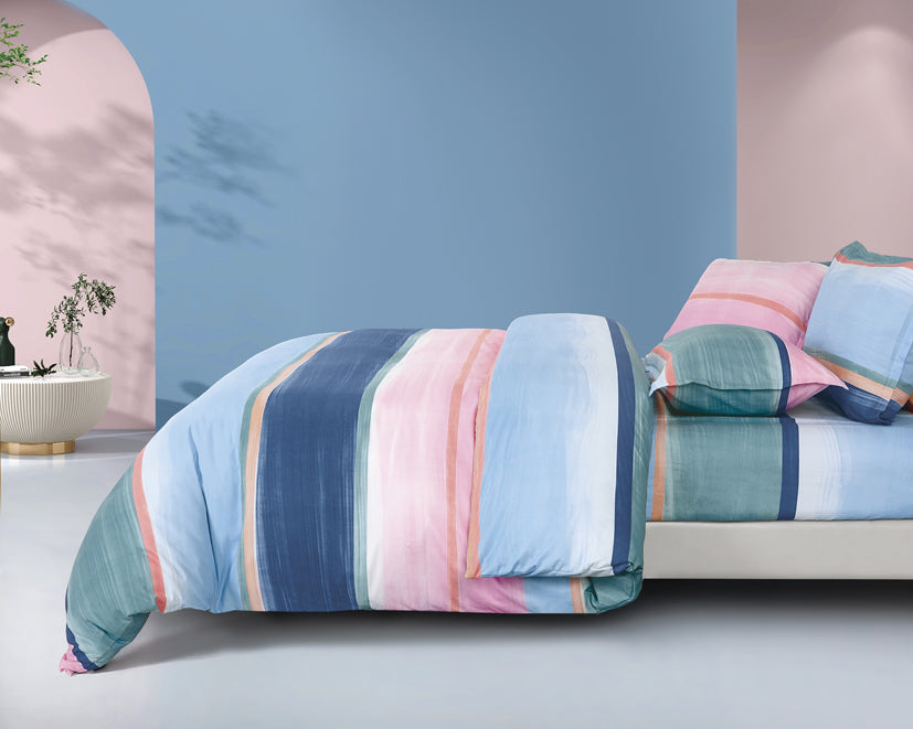 Epinova Silkysoft Printed 980TC EVP9231 Bedsheet | Fitted Sheet Set | Bedset