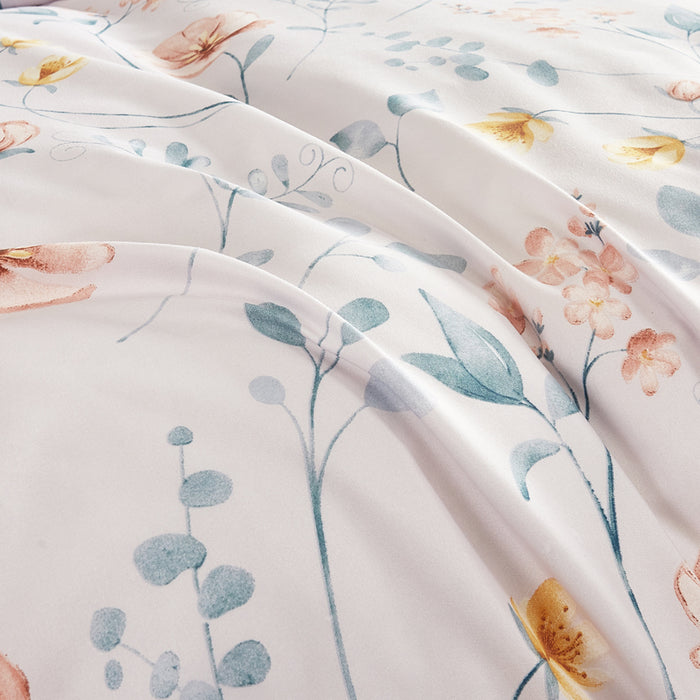 Epinova Silkysoft Printed 980TC EVP9233 Bedsheet | Fitted Sheet Set | Bedset
