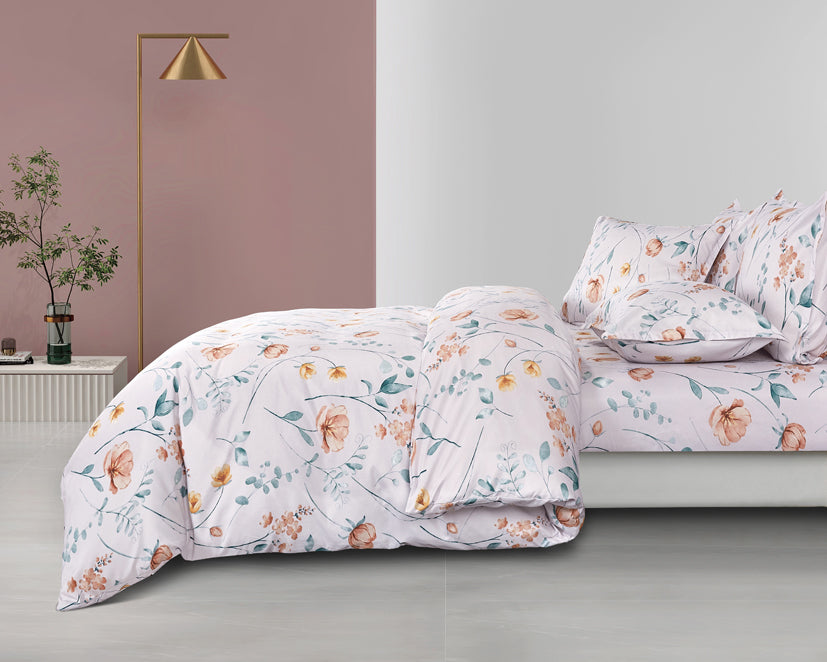Epinova Silkysoft Printed 980TC EVP9233 Bedsheet | Fitted Sheet Set | Bedset
