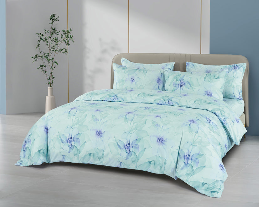 Epinova Silkysoft Printed 980TC EVP9234 Bedsheet | Fitted Sheet Set | Bedset