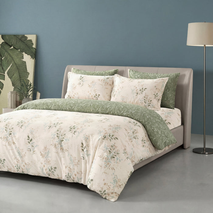 Epinova Silkysoft Printed 980TC EVP9238 Bedsheet | Fitted Sheet Set | Bedset