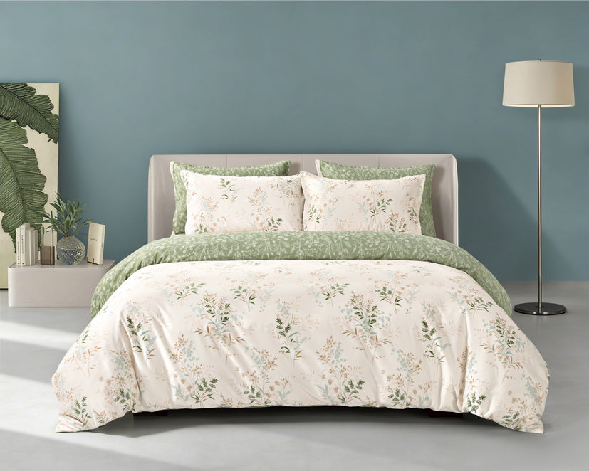 Epinova Silkysoft Printed 980TC EVP9238 Bedsheet | Fitted Sheet Set | Bedset
