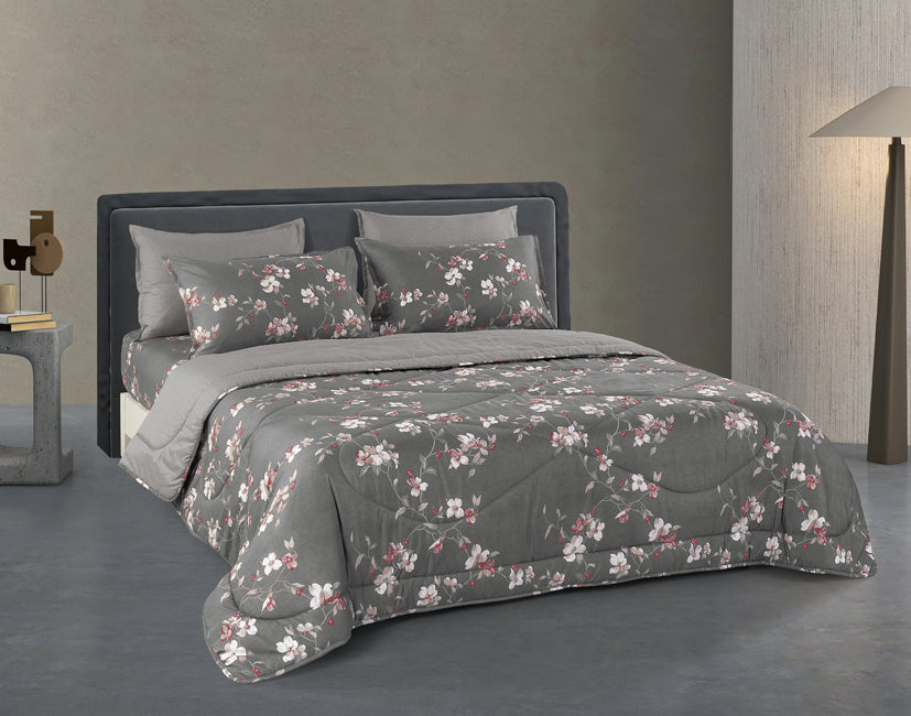 Epinova Silkysoft Printed 980TC EVP9243 Bedsheet | Fitted Sheet Set | Bedset