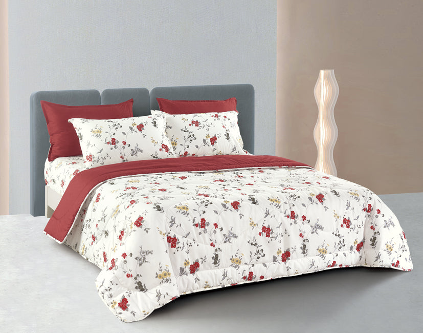 Epinova Silkysoft Printed 980TC EVP9244 Bedsheet | Fitted Sheet Set | Bedset