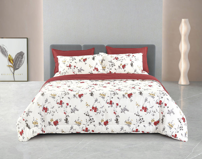 Epinova Silkysoft Printed 980TC EVP9244 Bedsheet | Fitted Sheet Set | Bedset