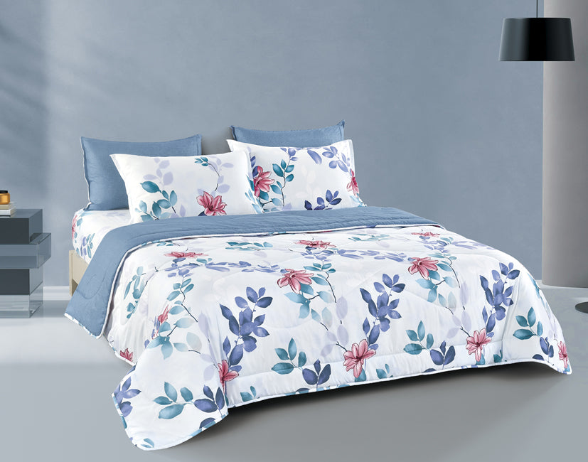 Epinova Silkysoft Printed 980TC EVP9249 Bedsheet | Fitted Sheet Set | Bedset
