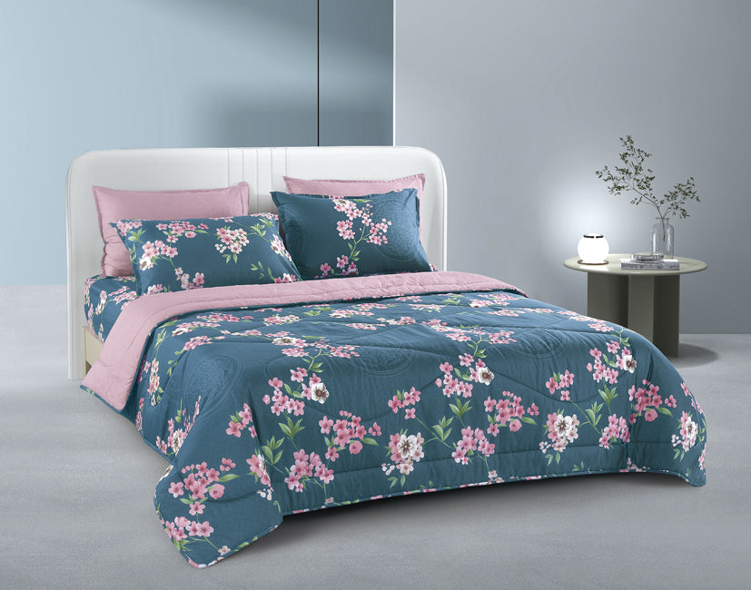 Epinova Silkysoft Printed 980TC EVP9250 Bedsheet | Fitted Sheet Set | Bedset
