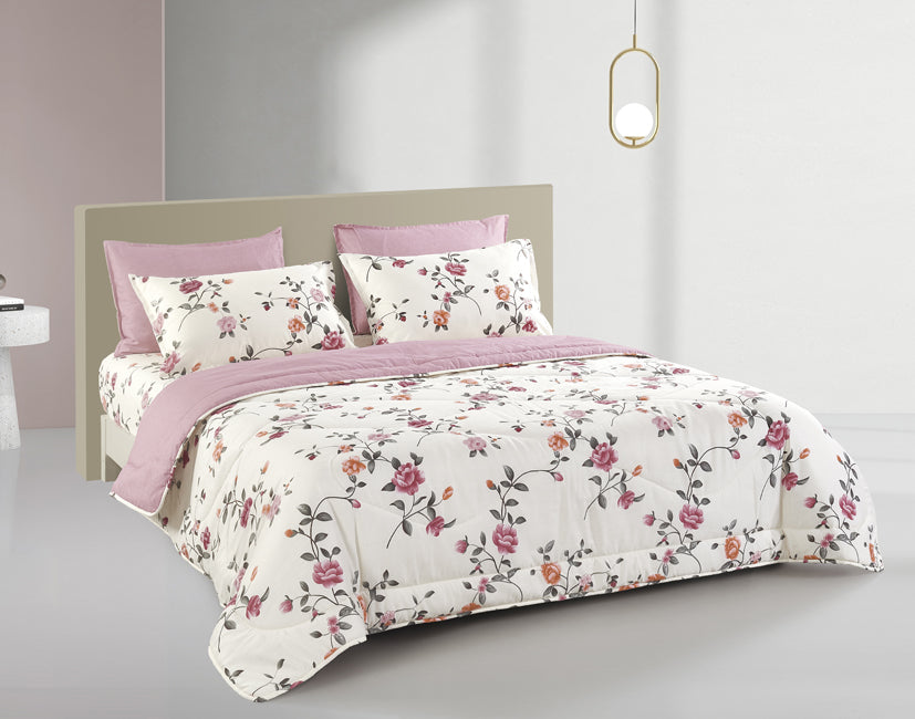 Epinova Silkysoft Printed 980TC EVP9251 Bedsheet | Fitted Sheet Set | Bedset