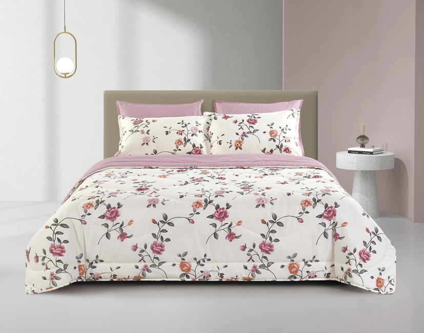 Epinova Silkysoft Printed 980TC EVP9251 Bedsheet | Fitted Sheet Set | Bedset