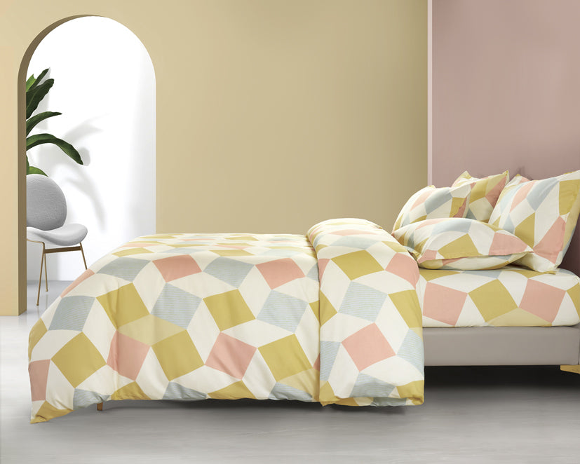 Epinova Silkysoft Printed 980TC EVP9252 Bedsheet | Fitted Sheet Set | Bedset