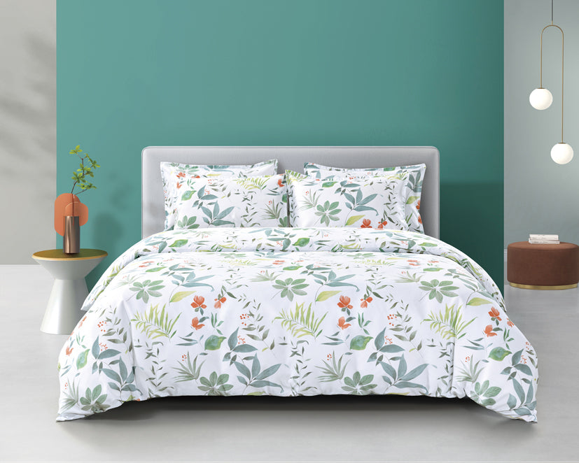 Epinova Silkysoft Printed 980TC EVP9255 Bedsheet | Fitted Sheet Set | Bedset