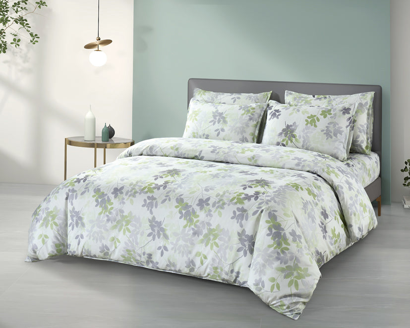 Epinova Silkysoft Printed 980TC EVP9256 Bedsheet | Fitted Sheet Set | Bedset