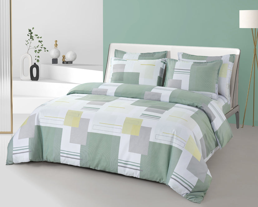 Epinova Silkysoft Printed 980TC EVP9257 Bedsheet | Fitted Sheet Set | Bedset