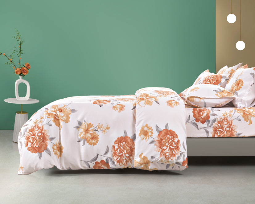 Epinova Silkysoft Printed 980TC EVP9259 Bedsheet | Fitted Sheet Set | Bedset