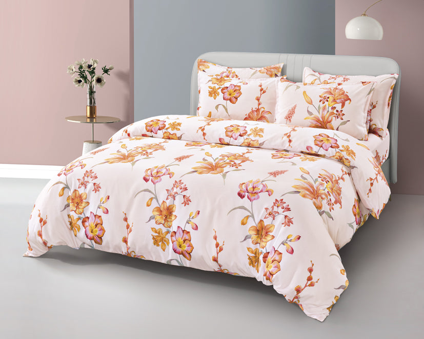 Epinova Silkysoft Printed 980TC EVP9260 Bedsheet | Fitted Sheet Set | Bedset