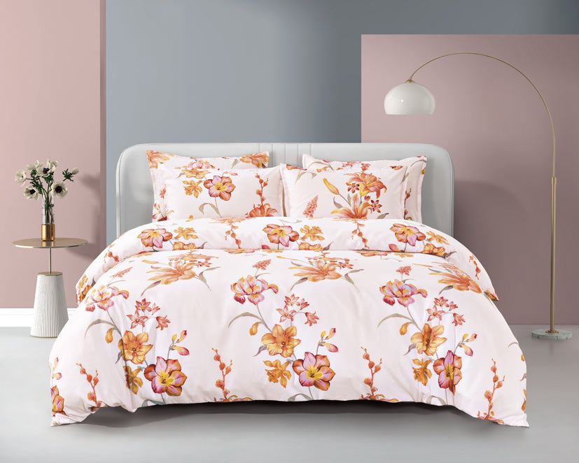 Epinova Silkysoft Printed 980TC EVP9260 Bedsheet | Fitted Sheet Set | Bedset