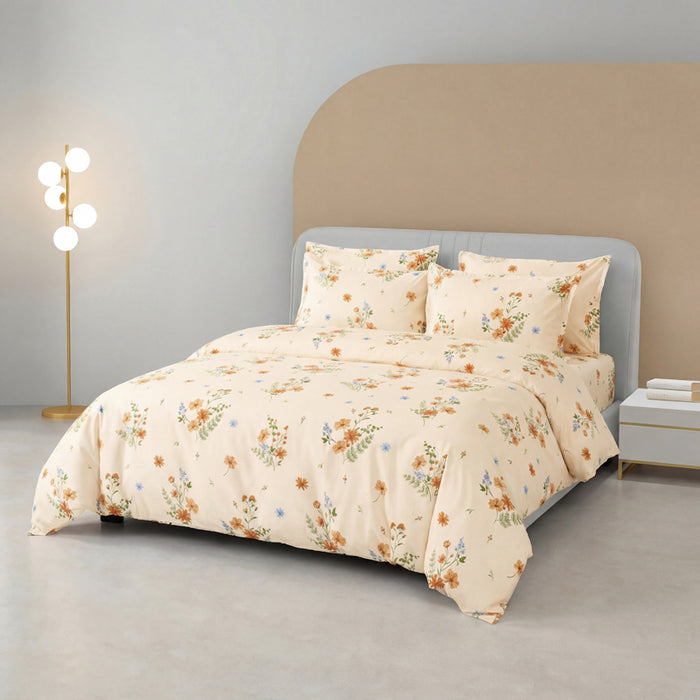 Epinova Silkysoft Printed 980TC EVP9262 Bedsheet | Fitted Sheet Set | Bedset