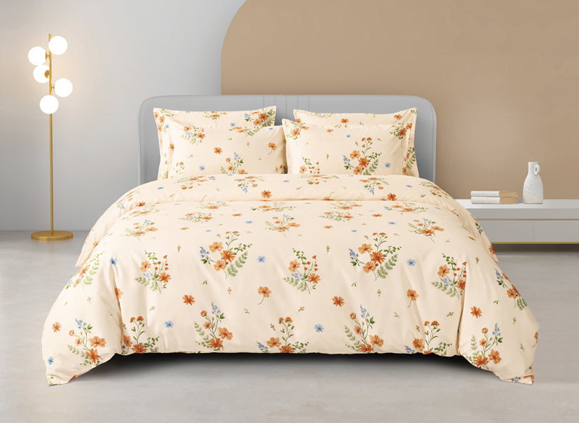 Epinova Silkysoft Printed 980TC EVP9262 Bedsheet | Fitted Sheet Set | Bedset