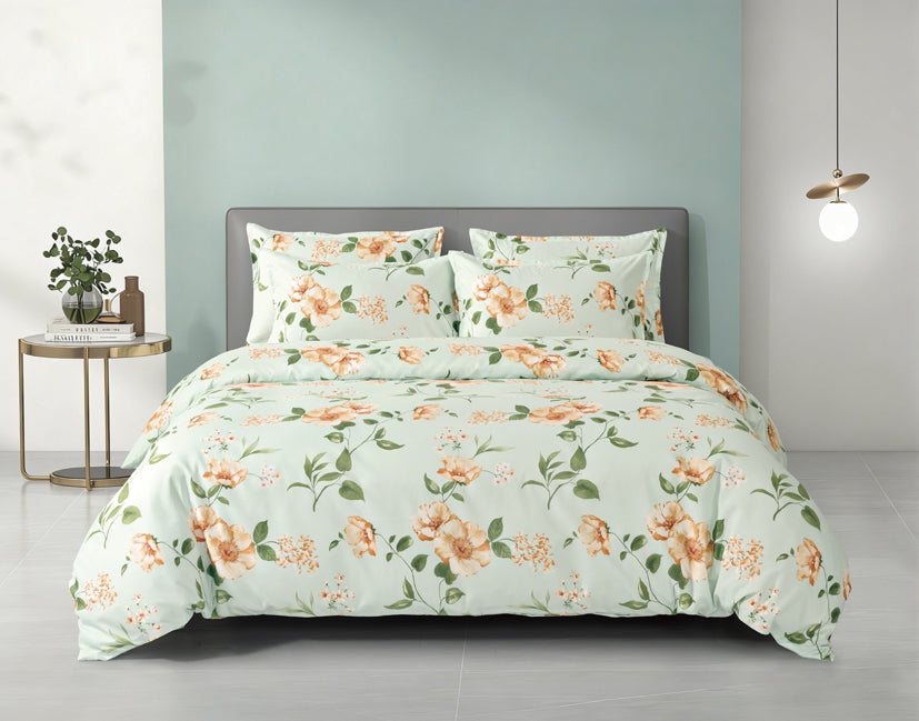 Epinova Silkysoft Printed 980TC EVP9263 Bedsheet | Fitted Sheet Set | Bedset