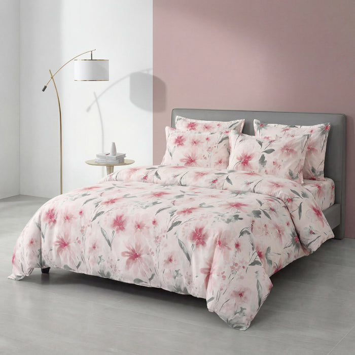 Epinova Silkysoft Printed 980TC EVP9264 Bedsheet | Fitted Sheet Set | Bedset