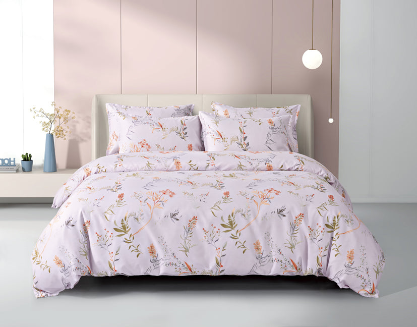 Epinova Silkysoft Printed 980TC EVP9265 Bedsheet | Fitted Sheet Set | Bedset