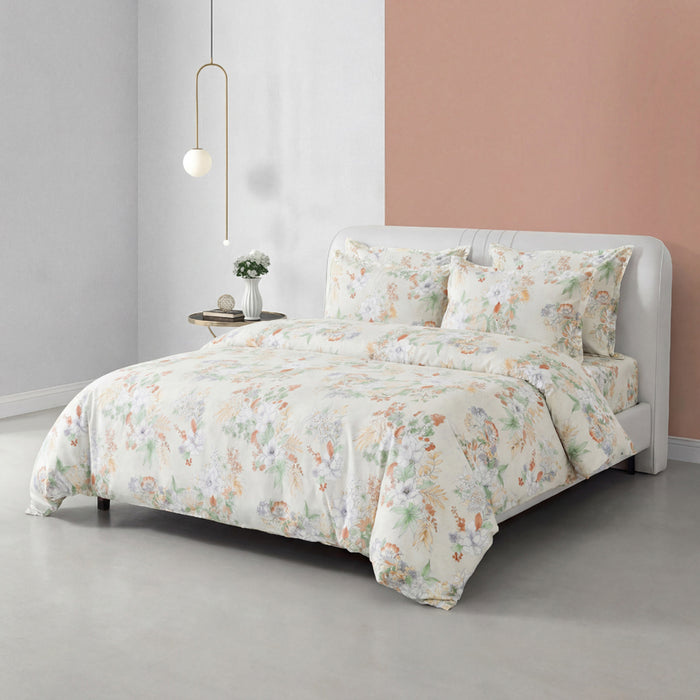 Epinova Silkysoft Printed 980TC EVP9266 Bedsheet | Fitted Sheet Set | Bedset