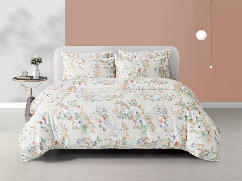 Epinova Silkysoft Printed 980TC EVP9266 Bedsheet | Fitted Sheet Set | Bedset