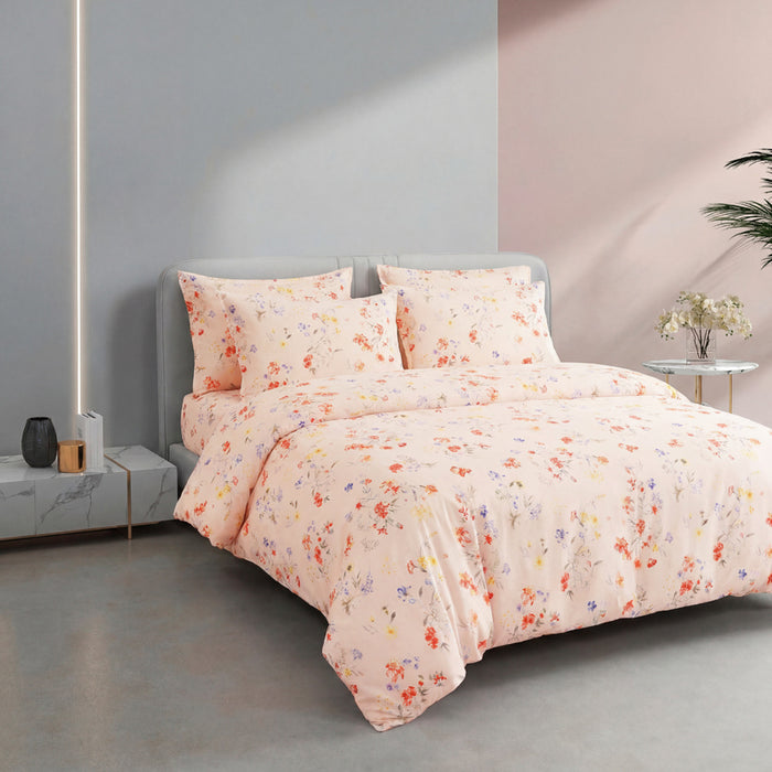 Epinova Silkysoft Printed 980TC EVP9269 Bedsheet | Fitted Sheet Set | Bedset