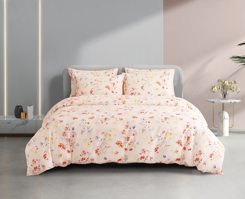 Epinova Silkysoft Printed 980TC EVP9269 Bedsheet | Fitted Sheet Set | Bedset