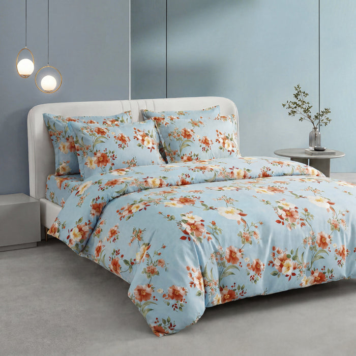 Epinova Silkysoft Printed 980TC EVP9270 Bedsheet | Fitted Sheet Set | Bedset