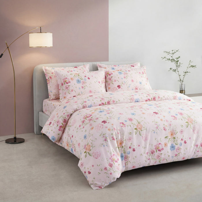 Epinova Silkysoft Printed 980TC EVP9271 Bedsheet | Fitted Sheet Set | Bedset
