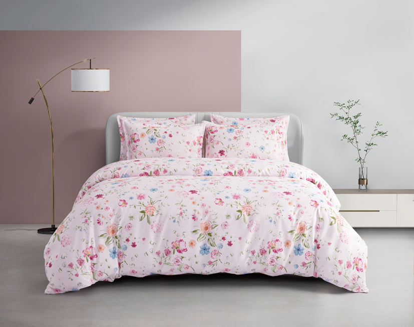 Epinova Silkysoft Printed 980TC EVP9271 Bedsheet | Fitted Sheet Set | Bedset