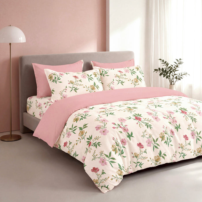 Epinova Silkysoft Printed 980TC EVP9273 Bedsheet | Fitted Sheet Set | Bedset