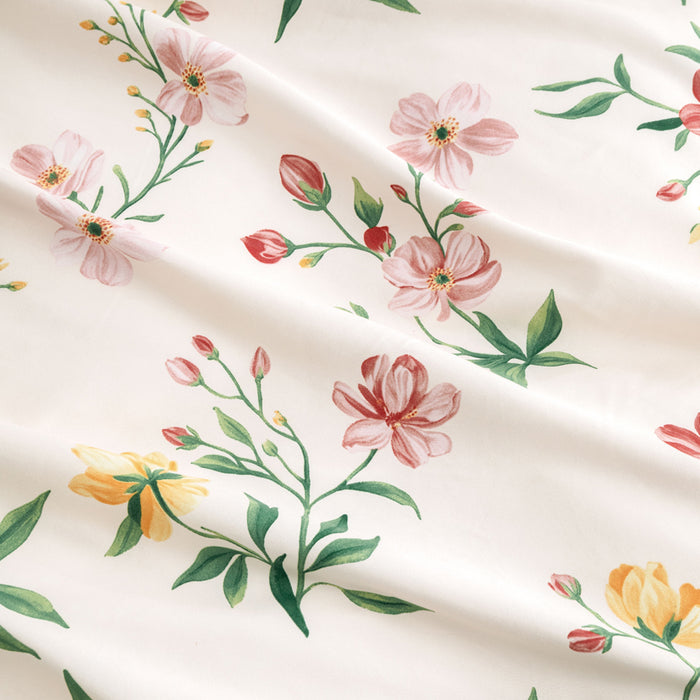 Epinova Silkysoft Printed 980TC EVP9273 Bedsheet | Fitted Sheet Set | Bedset