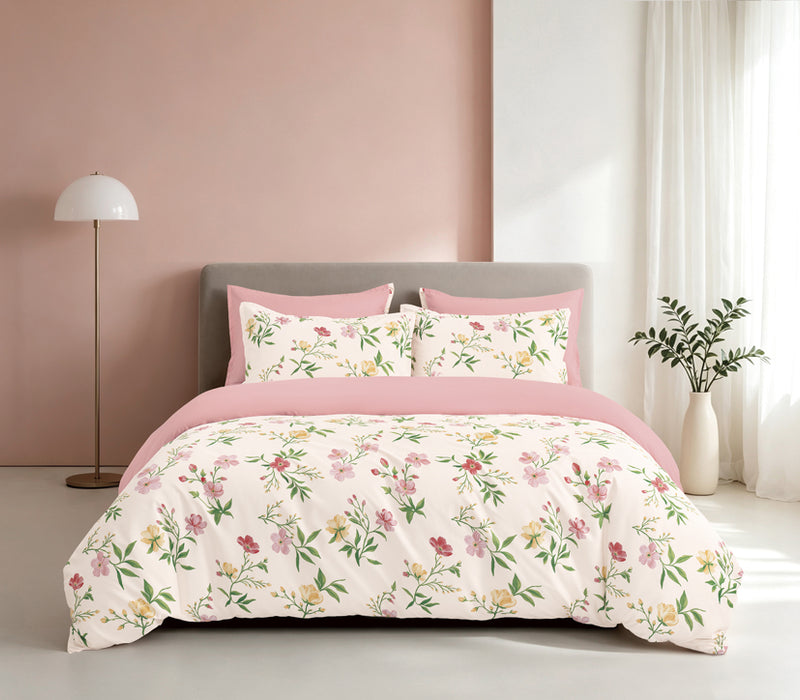 Epinova Silkysoft Printed 980TC EVP9273 Bedsheet | Fitted Sheet Set | Bedset